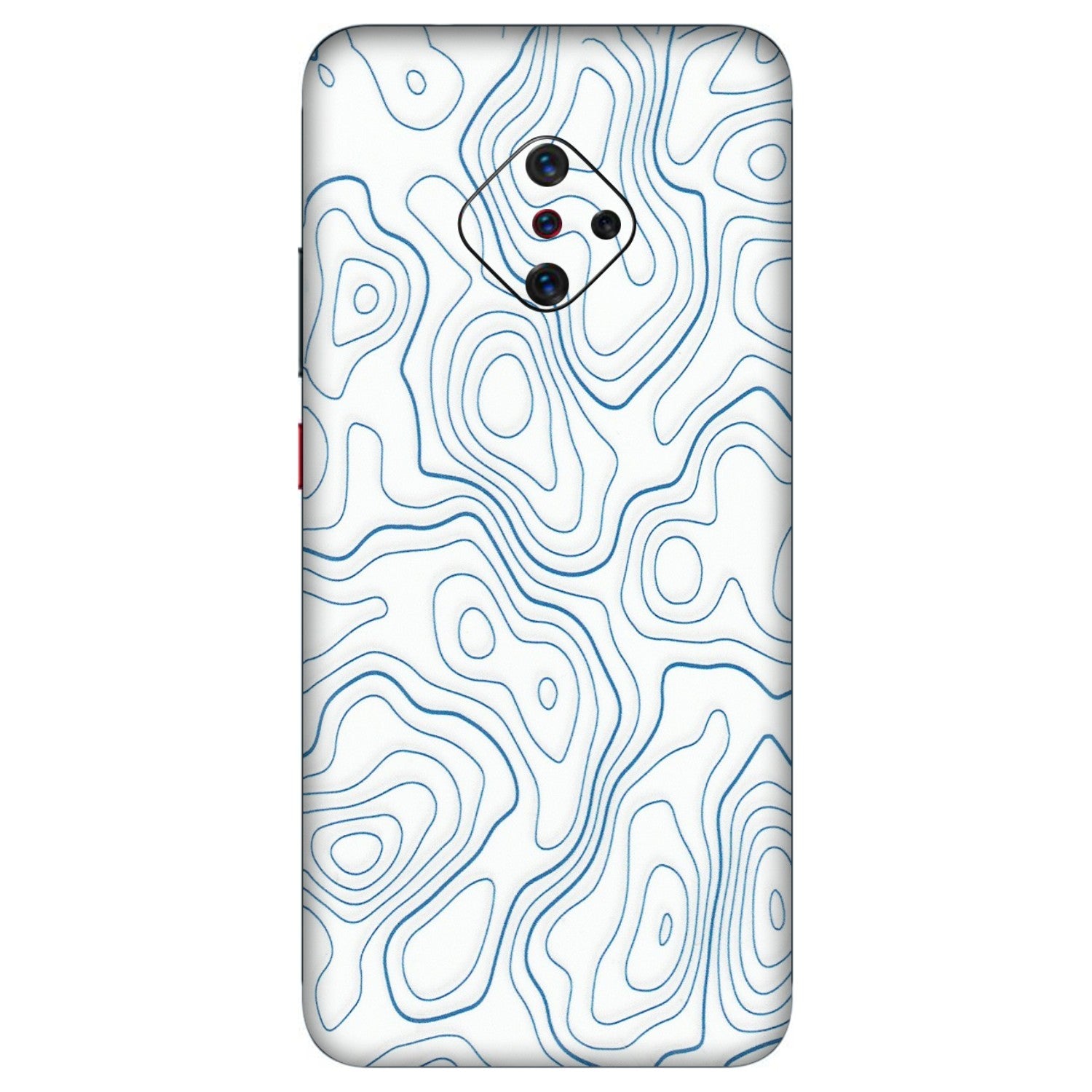 VIVO Z/V/X/T/U/S Series Phone Skins (All Models) - Blue And White Swirls - Matte Finish (M-139) Vivo S1 Pro