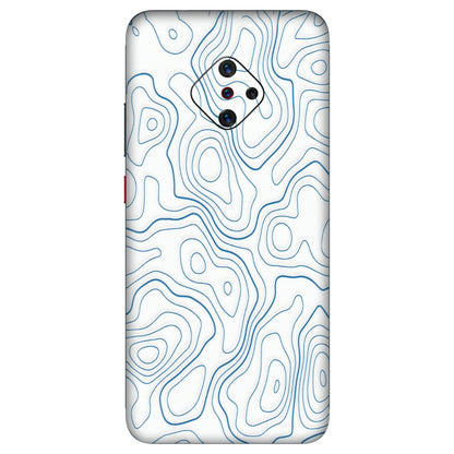 VIVO Z/V/X/T/U/S Series Phone Skins (All Models) - Blue And White Swirls - Matte Finish (M-139) Vivo S1 Pro