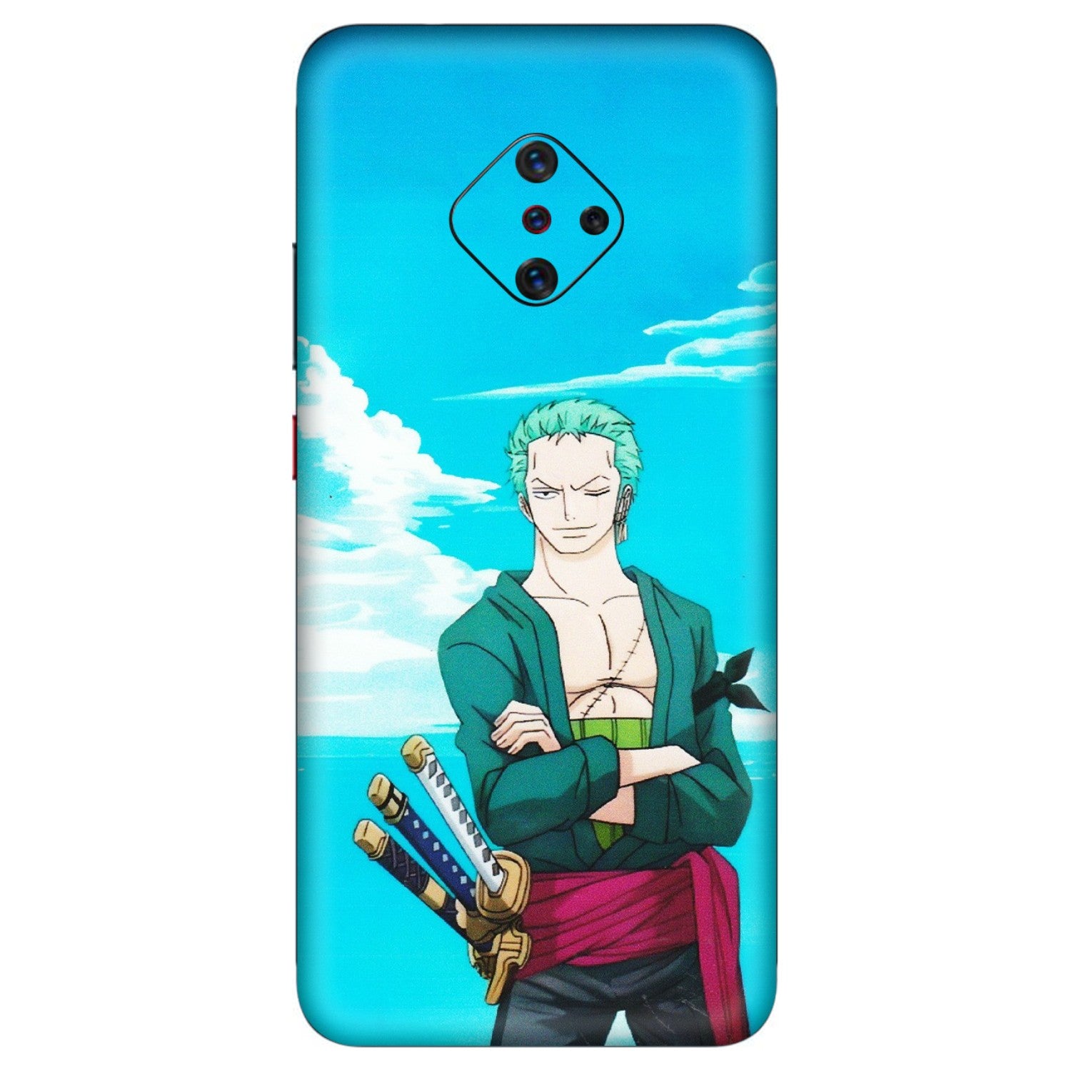 VIVO Z/V/X/T/U/S Series Phone Skins (All Models) - Cool Swordman Zoro Anime - Matte Finish (M-143) Vivo S1 Pro