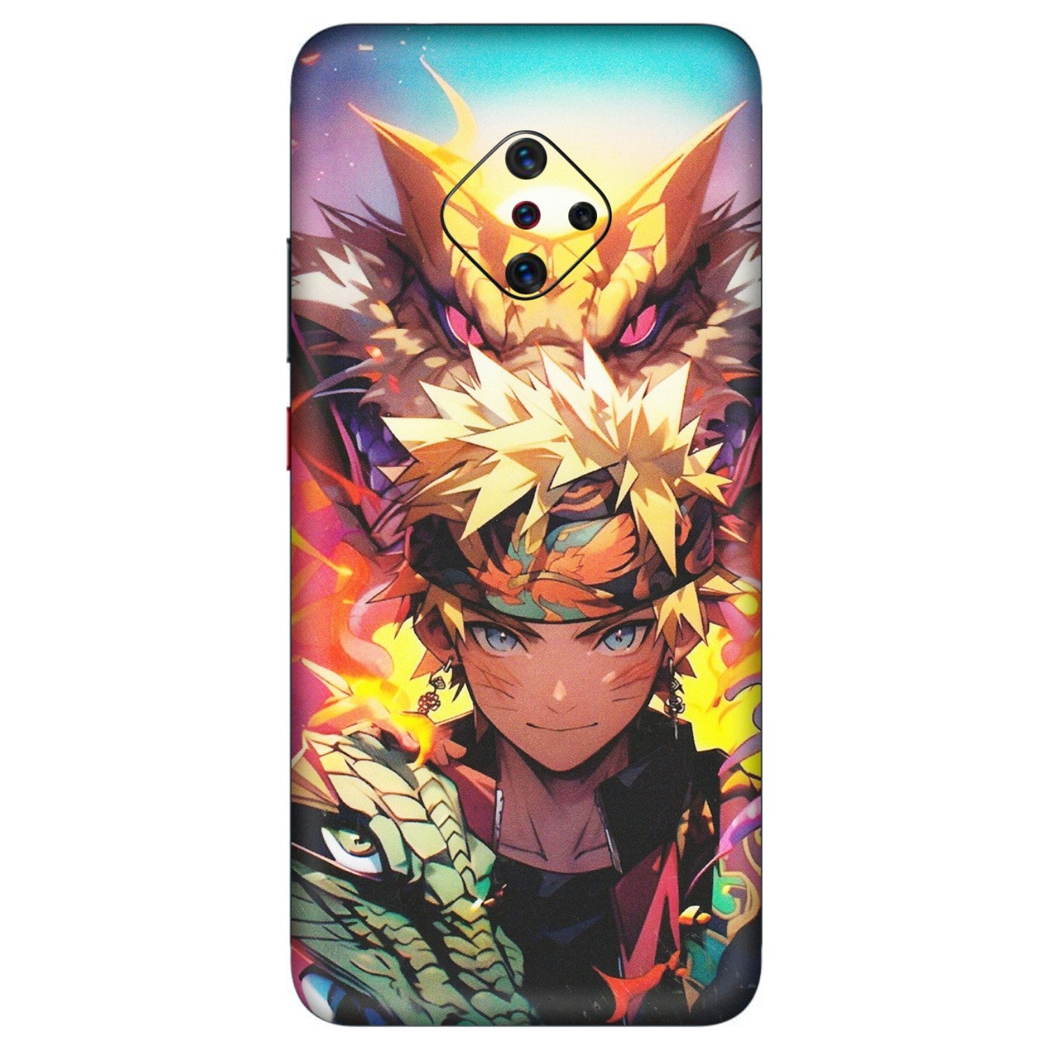 VIVO Z/V/X/T/U/S Series Phone Skins (All Models) - Angry Naruto Anime - Matte Finish (M-148) Vivo S1 Pro