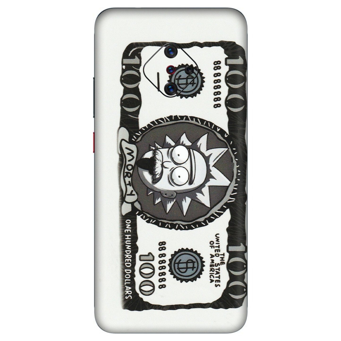 VIVO Z/V/X/T/U/S Series Phone Skins (All Models) - Rick And Morty Hundred Dollar Anime - Matte Finish (M-161) Vivo S1 Pro