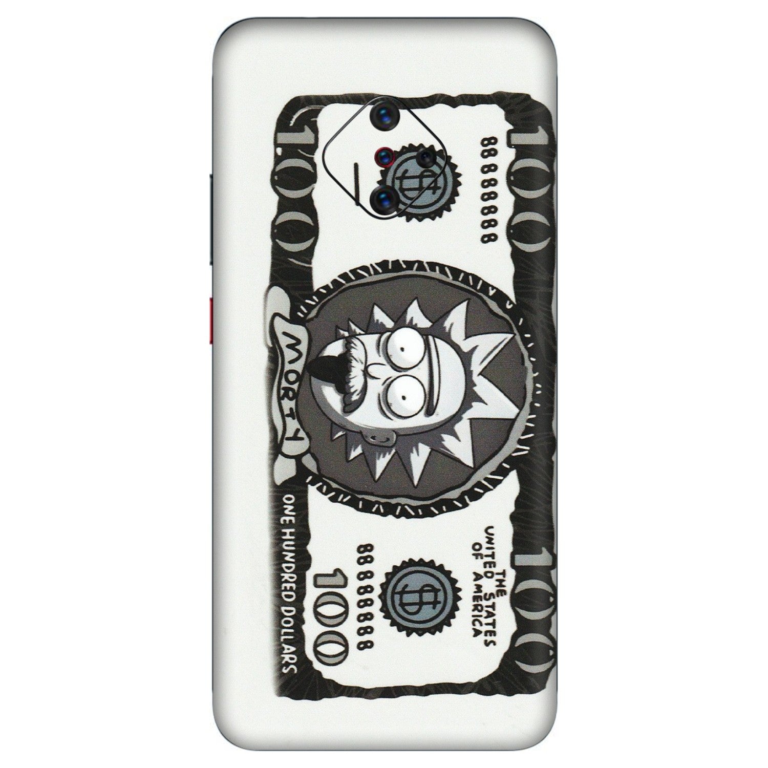 VIVO Z/V/X/T/U/S Series Phone Skins (All Models) - Rick And Morty Hundred Dollar Anime - Matte Finish (M-161) Vivo S1 Pro