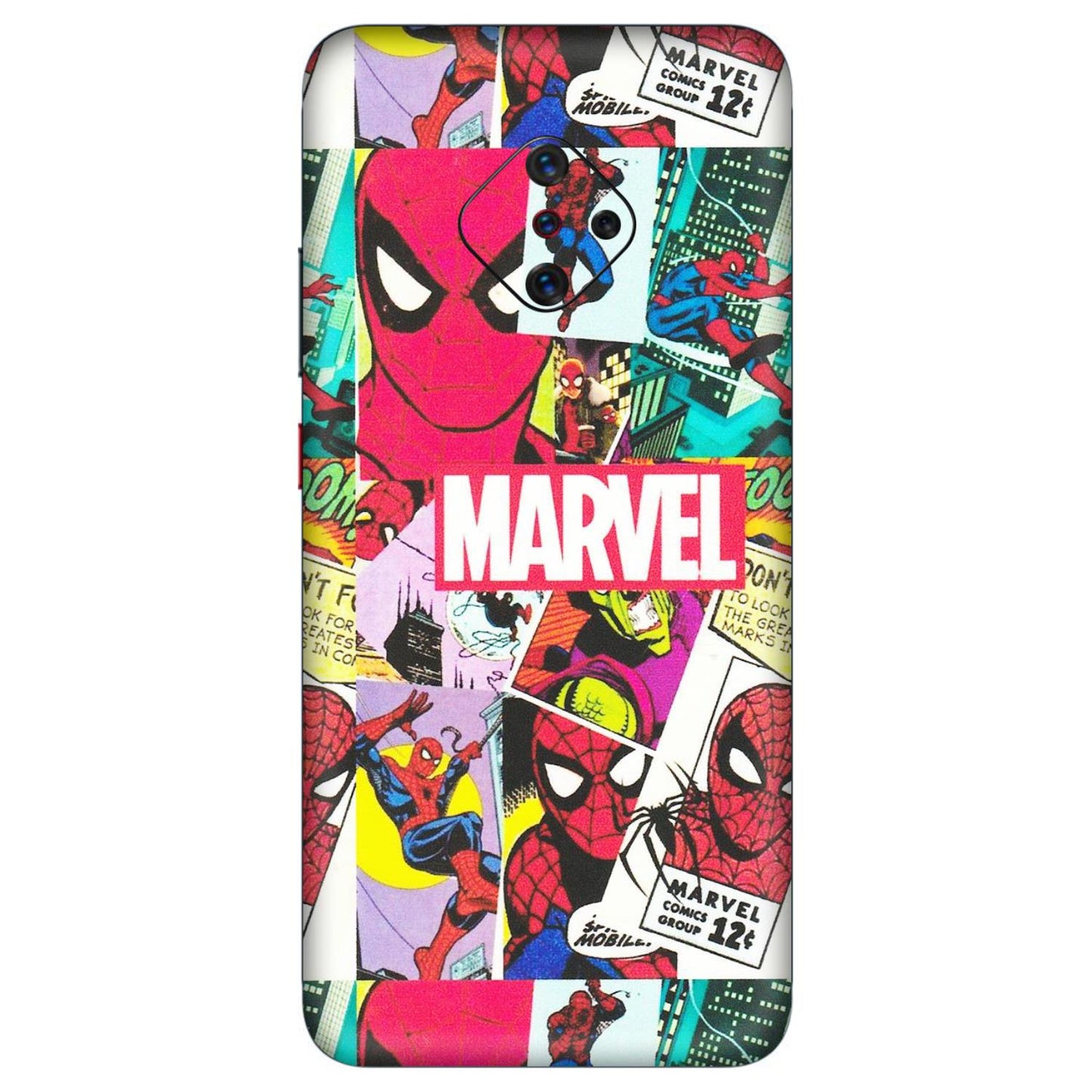 VIVO Z/V/X/T/U/S Series Phone Skins (All Models) - Marvel Comic Spiderman Grafitti - Matte Finish (M-72) Vivo S1 Pro