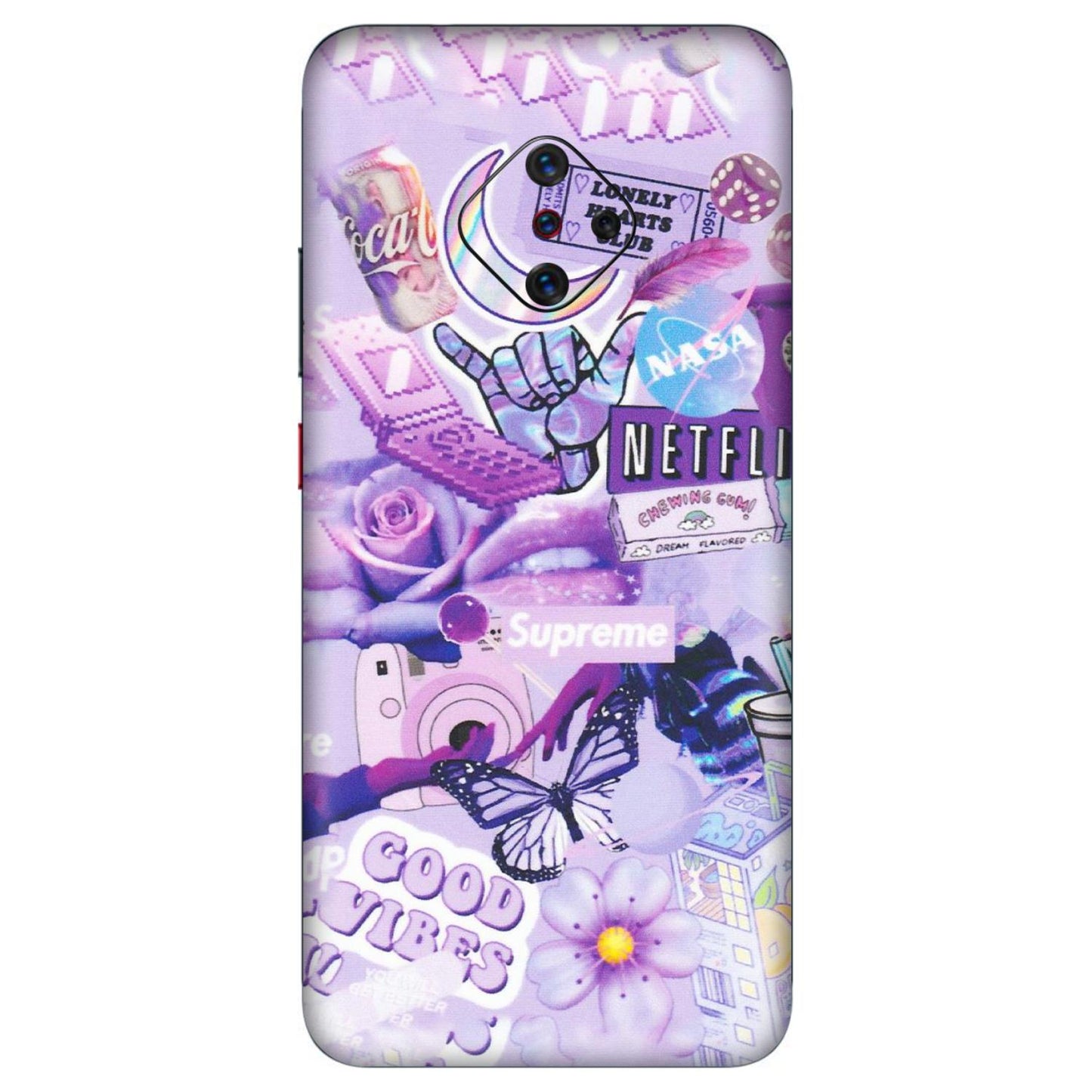 VIVO Z/V/X/T/U/S Series Phone Skins (All Models) - Supreme Purple Magic - Matte Finish (M-88) Vivo S1 Pro