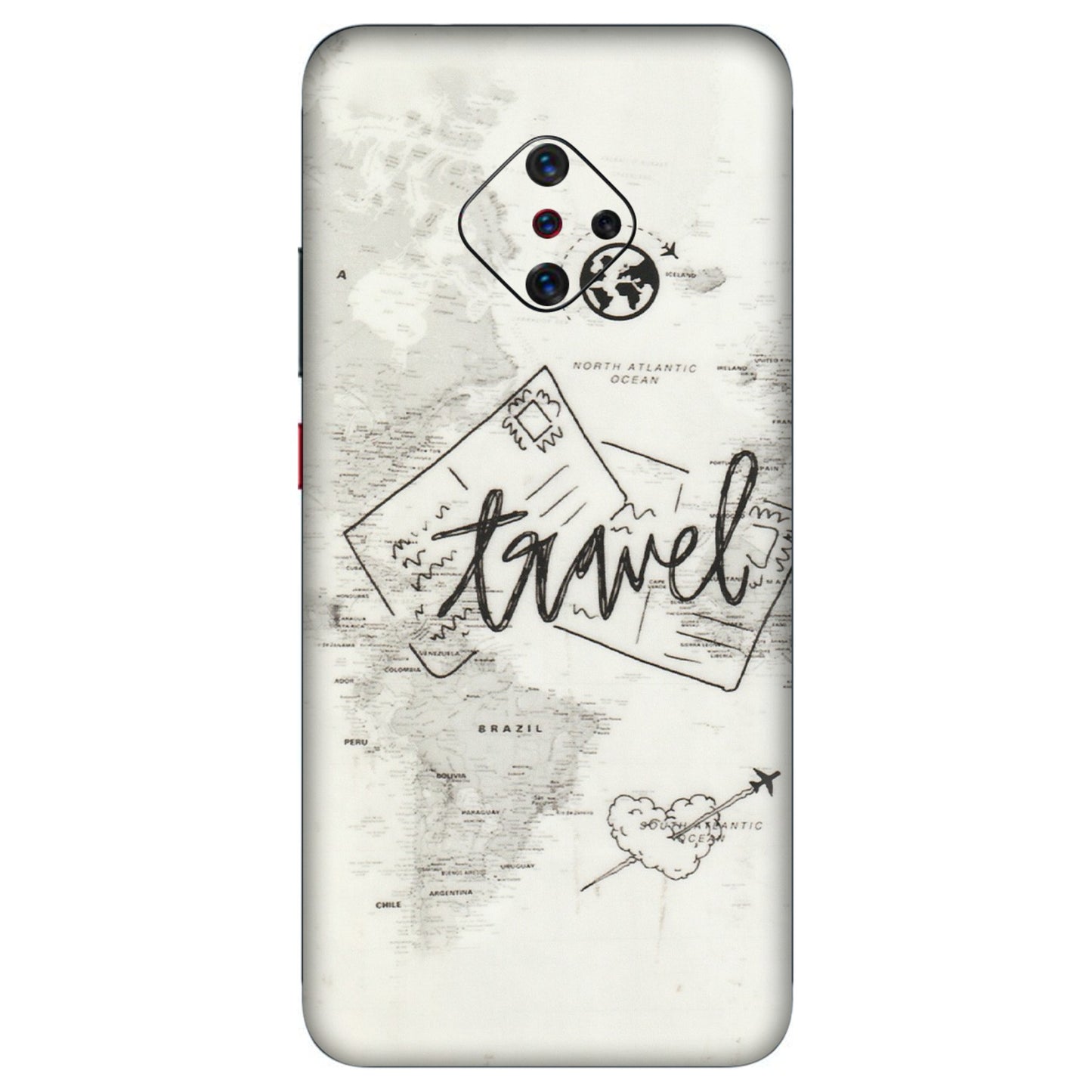 VIVO Z/V/X/T/U/S Series Phone Skins (All Models) - Travel Ticket - Transparent Finish (T-06) Vivo S1 Pro