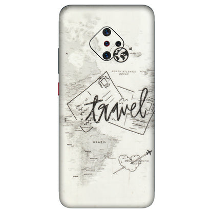 VIVO Z/V/X/T/U/S Series Phone Skins (All Models) - Travel Ticket - Transparent Finish (T-06) Vivo S1 Pro