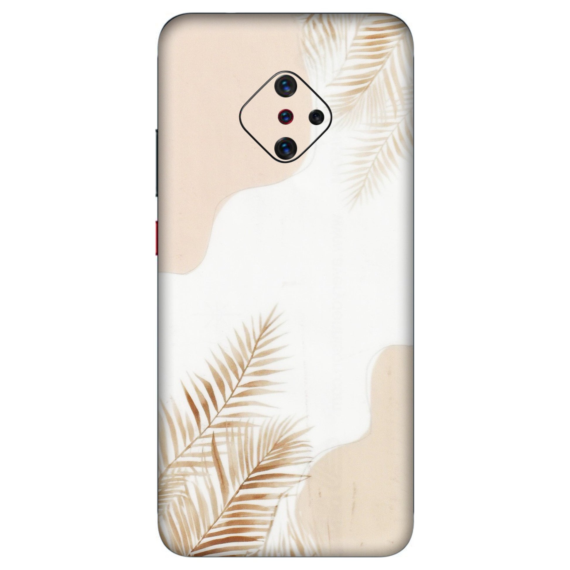 VIVO Z/V/X/T/U/S Series Phone Skins (All Models) - Gold Petals Abstract - Transparent Finish (T-08) Vivo S1 Pro