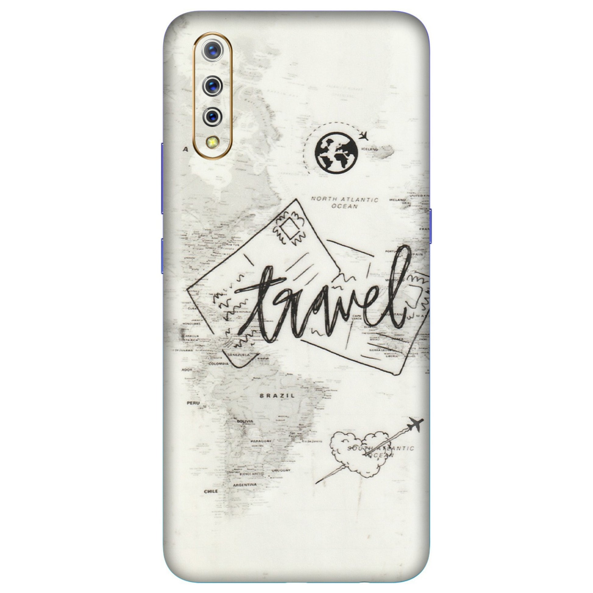 VIVO Z/V/X/T/U/S Series Phone Skins (All Models) - Travel Ticket - Transparent Finish (T-06) Vivo S1