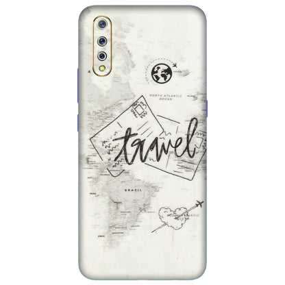 VIVO Z/V/X/T/U/S Series Phone Skins (All Models) - Travel Ticket - Transparent Finish (T-06) Vivo S1