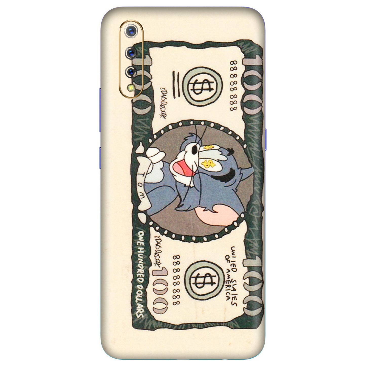 VIVO Z/V/X/T/U/S Series Phone Skins (All Models) - One Hundred Dollar Tom - Transparent Finish (T-16) Vivo S1