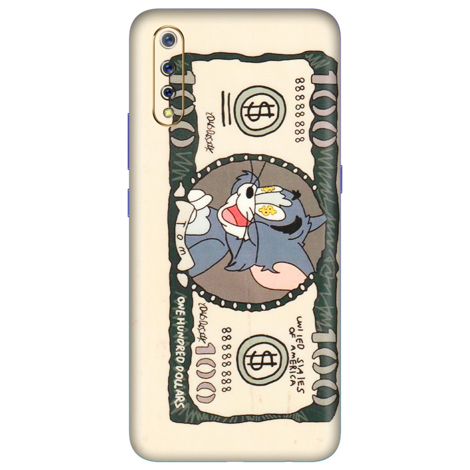 VIVO Z/V/X/T/U/S Series Phone Skins (All Models) - One Hundred Dollar Tom - Transparent Finish (T-16) Vivo S1