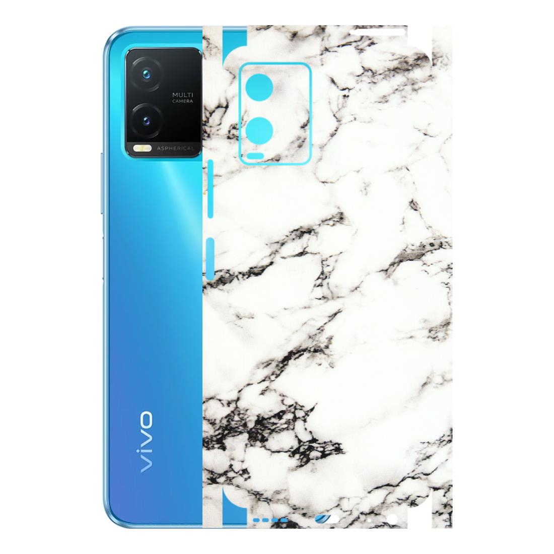 VIVO Z/V/X/T/U/S Series Phone Skins (All Models) - Black and White Marble Texture - 3D Embossed Finish (L-124) Vivo T1X