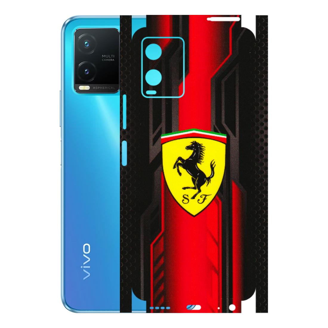 VIVO Z/V/X/T/U/S Series Phone Skins (All Models) - Black Ferrari Logo - 3D Embossed Finish (L-253) Vivo T1X