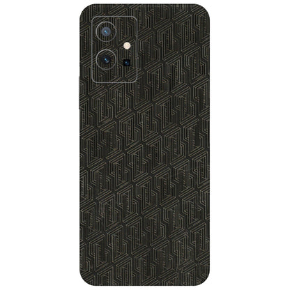 VIVO Z/V/X/T/U/S Series Phone Skins (All Models) - Black Abstract Pattern - 3D Embossed Finish (L-117) Vivo T1 (5G)