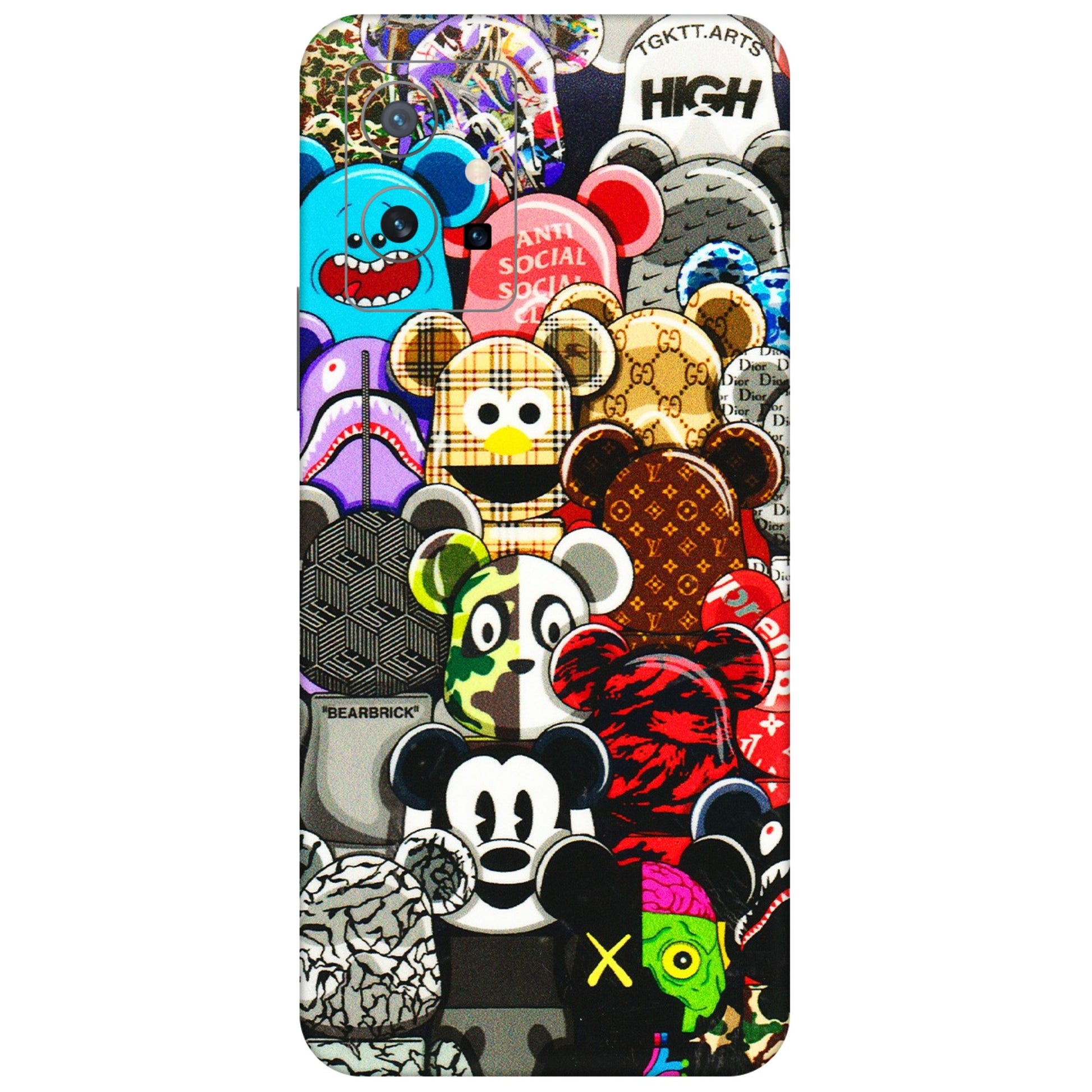 VIVO Z/V/X/T/U/S Series Phone Skins (All Models) - More Mickey Mouses - 3D Embossed Finish (L-118) Vivo T1 (5G)
