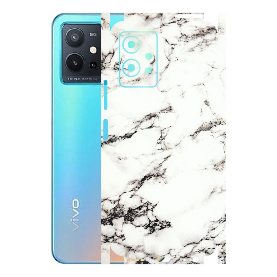 VIVO Z/V/X/T/U/S Series Phone Skins (All Models) - Black and White Marble Texture - 3D Embossed Finish (L-124) Vivo T1 (5G)