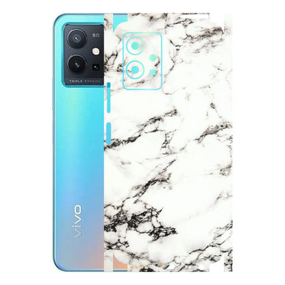 VIVO Z/V/X/T/U/S Series Phone Skins (All Models) - Black and White Marble Texture - 3D Embossed Finish (L-124) Vivo T1 (5G)