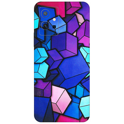 VIVO Z/V/X/T/U/S Series Phone Skins (All Models) - Cube Doodle - 3D Embossed Finish (L-141) Vivo T1 (5G)