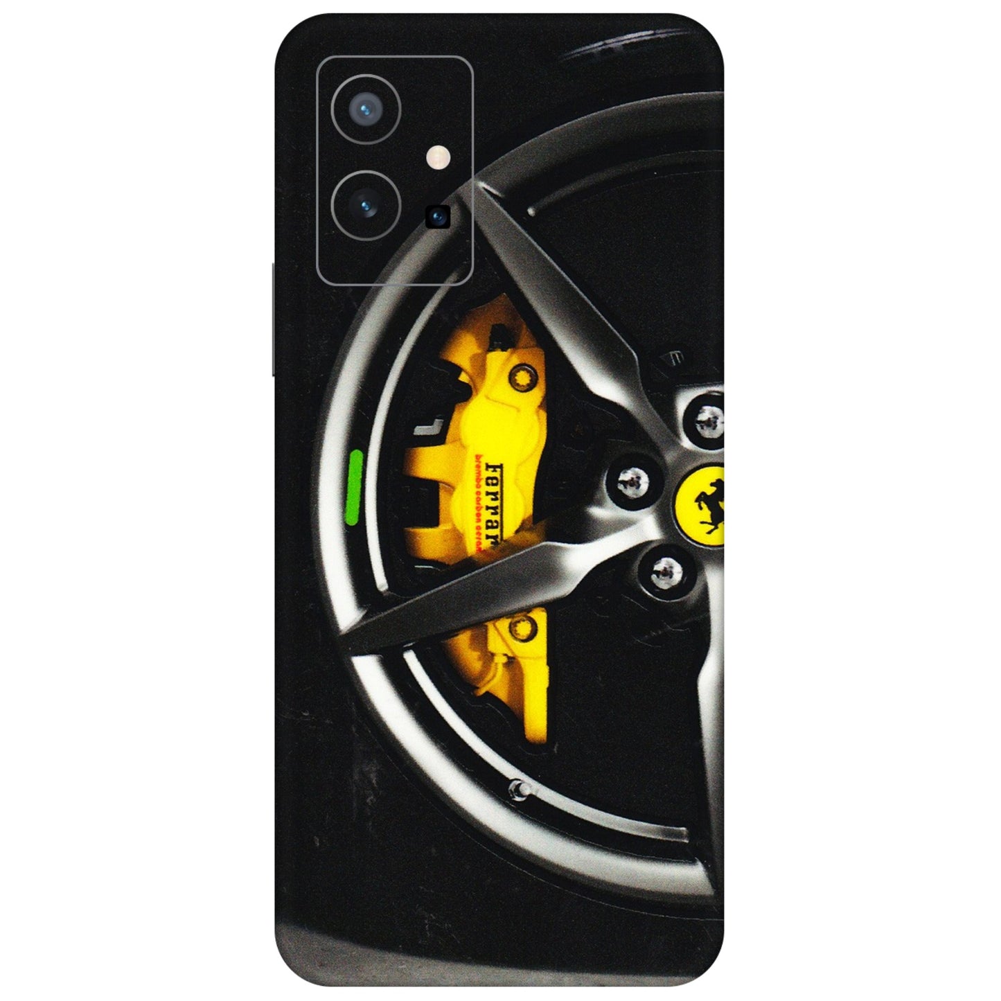 VIVO Z/V/X/T/U/S Series Phone Skins (All Models) - Ferrari Wheel Alloy - 3D Embossed Finish (L-173) Vivo T1 (5G)
