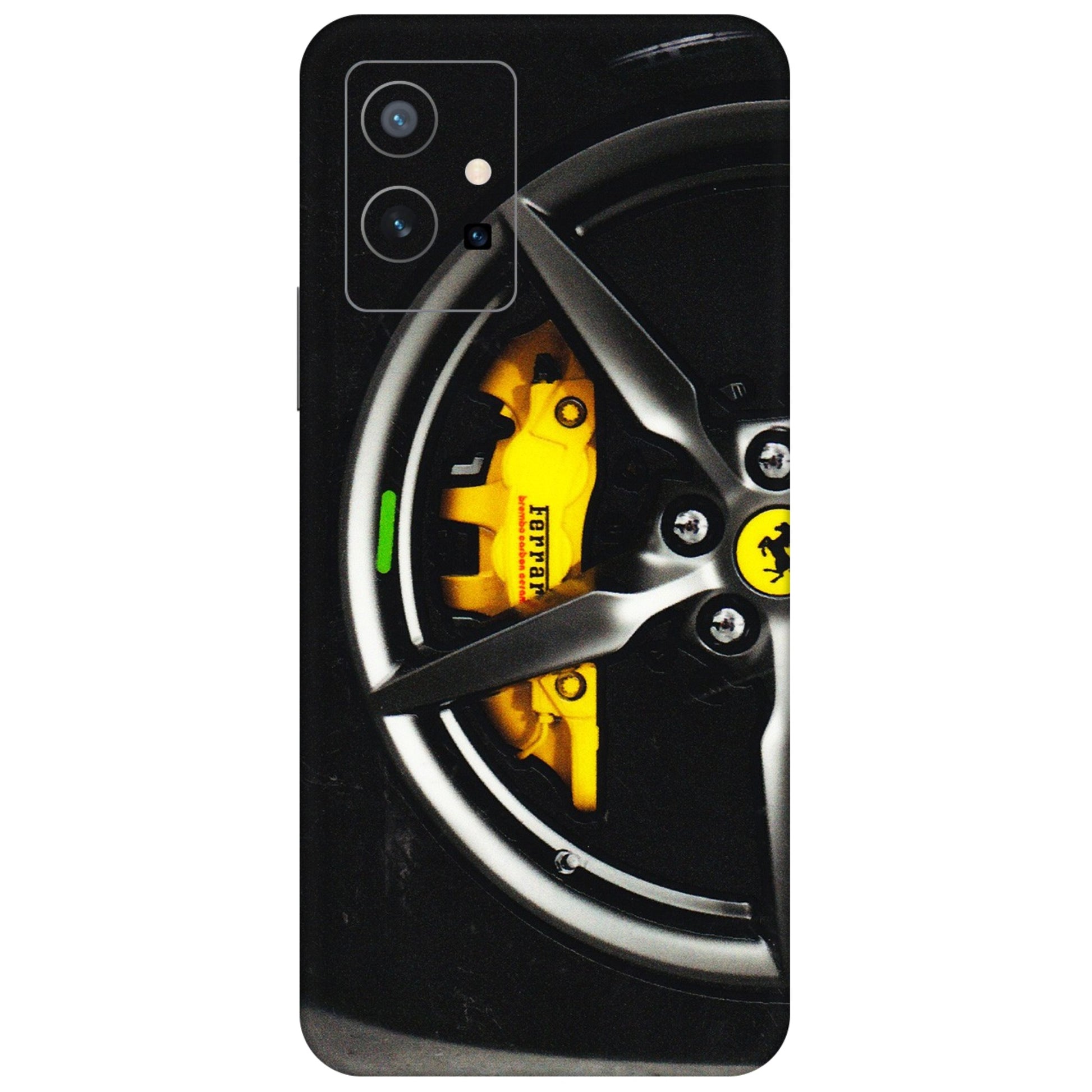 VIVO Z/V/X/T/U/S Series Phone Skins (All Models) - Ferrari Wheel Alloy - 3D Embossed Finish (L-173) Vivo T1 (5G)