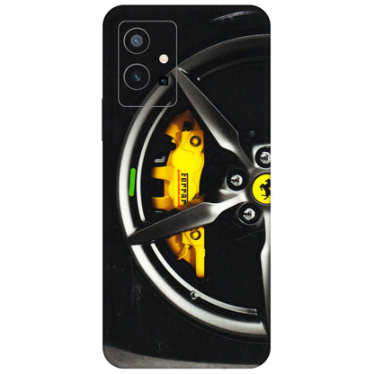 VIVO Z/V/X/T/U/S Series Phone Skins (All Models) - Ferrari Wheel Alloy - 3D Embossed Finish (L-173) Vivo T1 (5G)