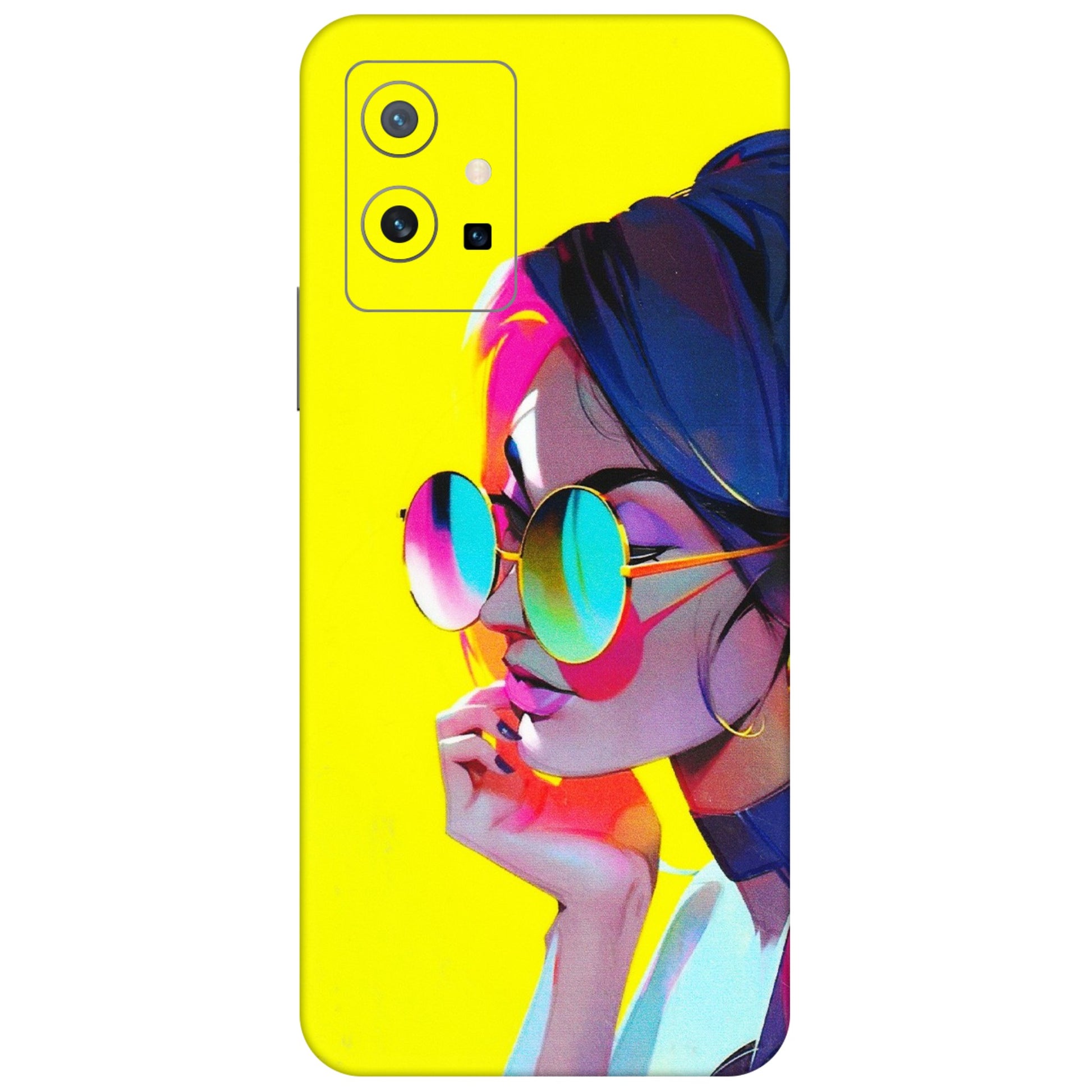 VIVO Z/V/X/T/U/S Series Phone Skins (All Models) - Bold Stylish Girl - 3D Embossed Finish (L-222) Vivo T1 (5G)