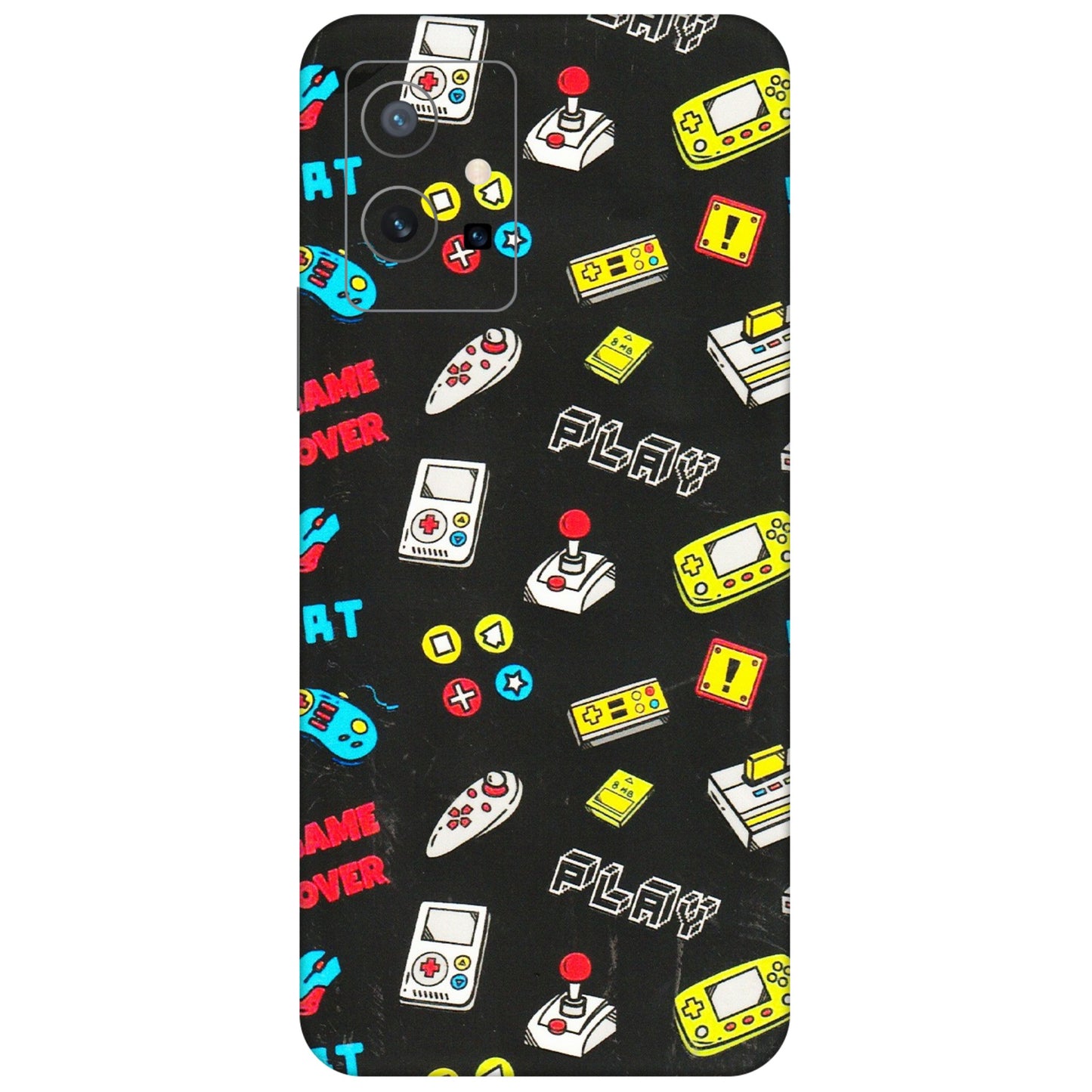 VIVO Z/V/X/T/U/S Series Phone Skins (All Models) - Gaming Doodles - 3D Embossed Finish (L-224) Vivo T1 (5G)