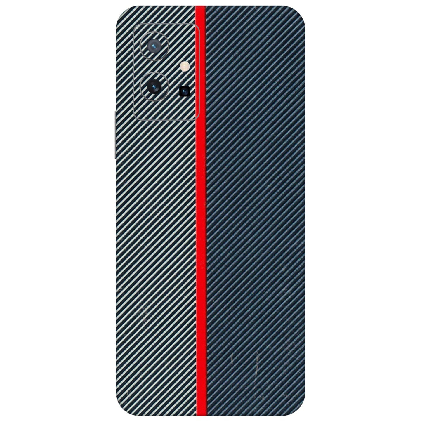 VIVO Z/V/X/T/U/S Series Phone Skins (All Models) - Blue Sober Lines - 3D Embossed Finish (L-305) Vivo T1 (5G)