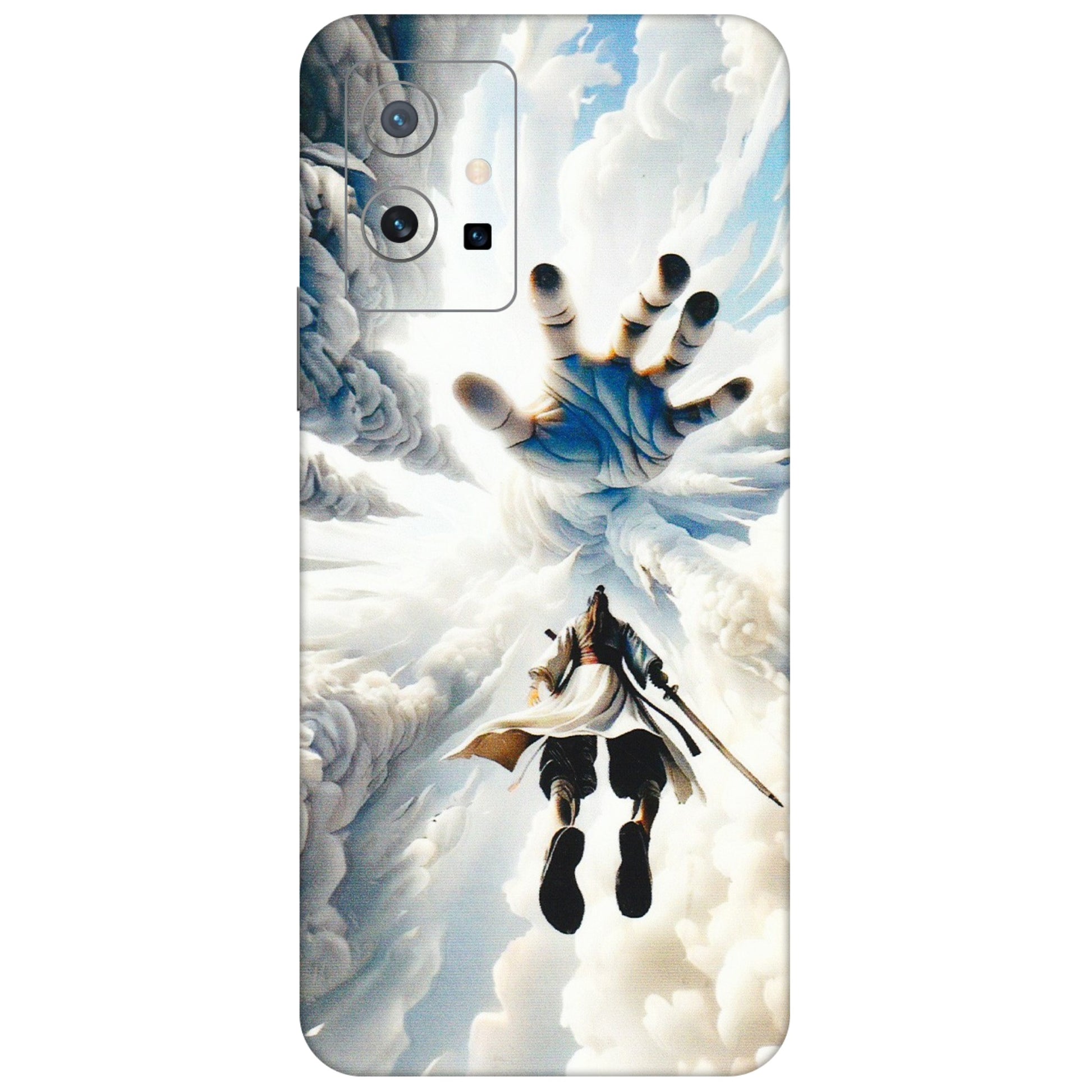 VIVO Z/V/X/T/U/S Series Phone Skins (All Models) - Big Hand With Monkey King - 3D Embossed Finish (L-323) Vivo T1 (5G)
