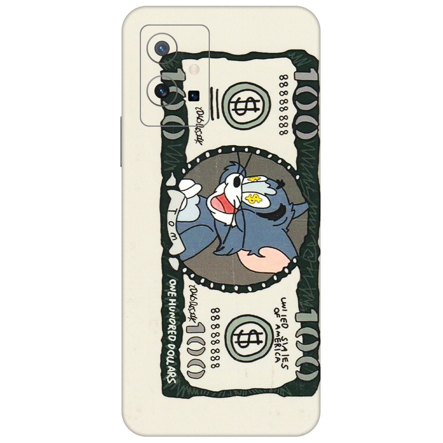 VIVO Z/V/X/T/U/S Series Phone Skins (All Models) - Tom Hundred Dollar - 3D Embossed Finish (L-324) Vivo T1 (5G)