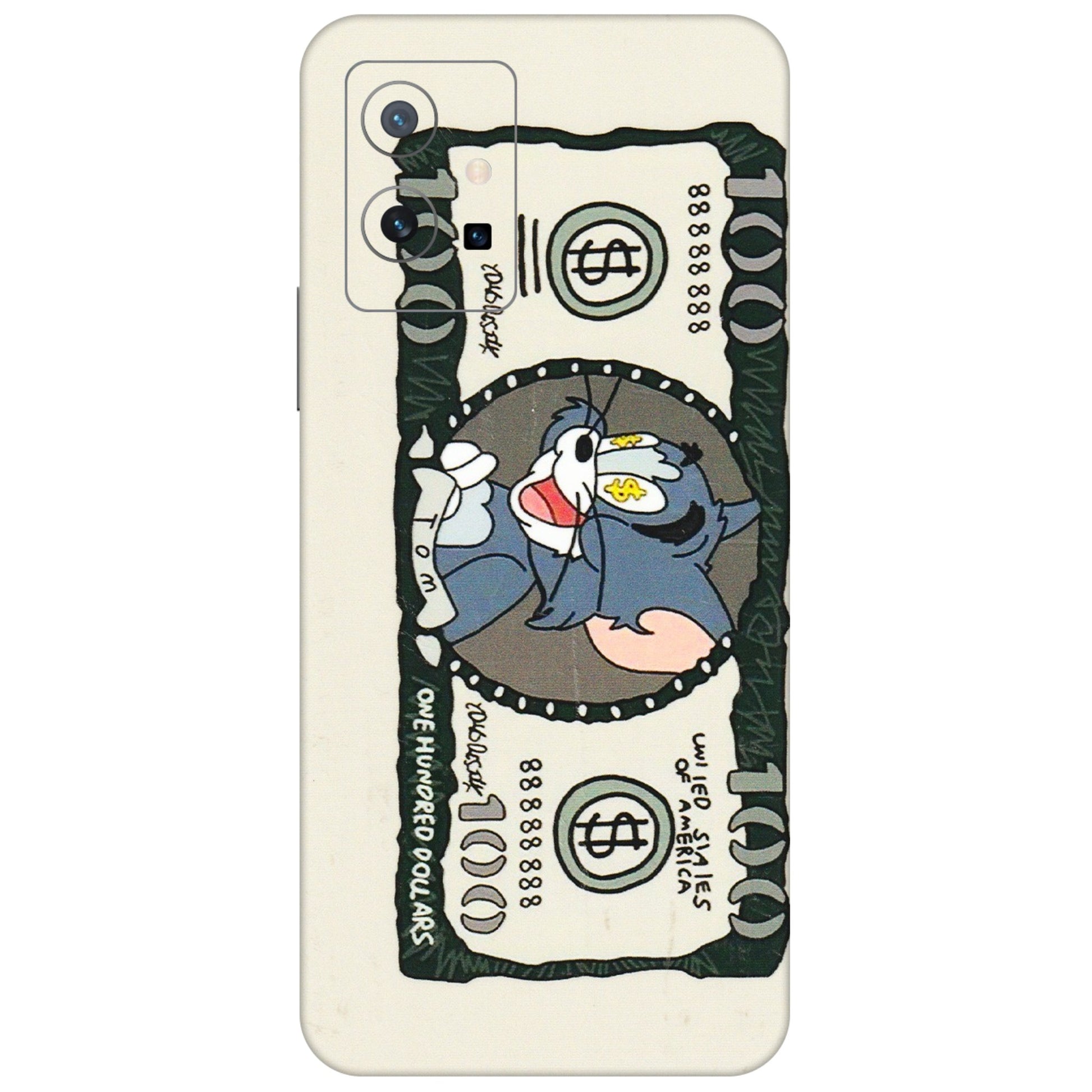 VIVO Z/V/X/T/U/S Series Phone Skins (All Models) - Tom Hundred Dollar - 3D Embossed Finish (L-324) Vivo T1 (5G)
