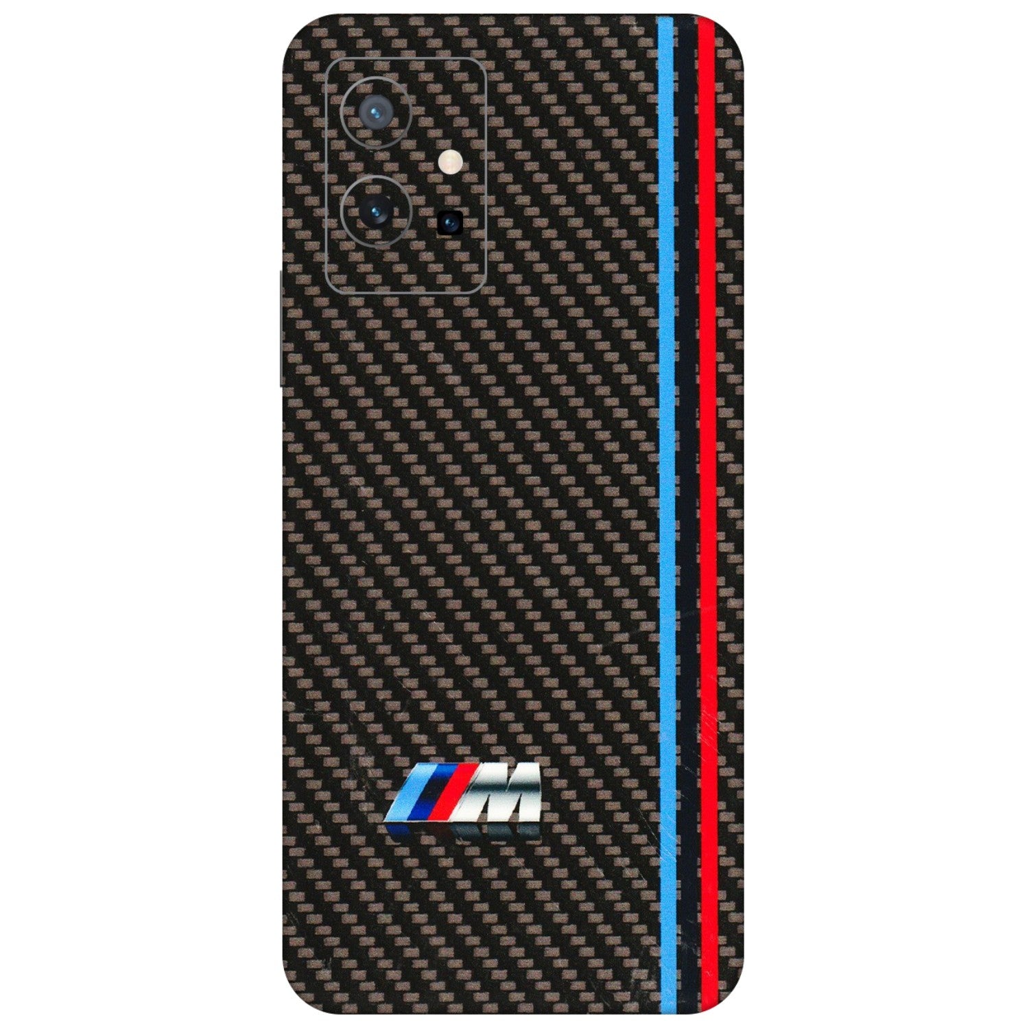 VIVO Z/V/X/T/U/S Series Phone Skins (All Models) - BM Carbon Fiber Feels - 3D Embossed Finish (L-38) Vivo T1 (5G)