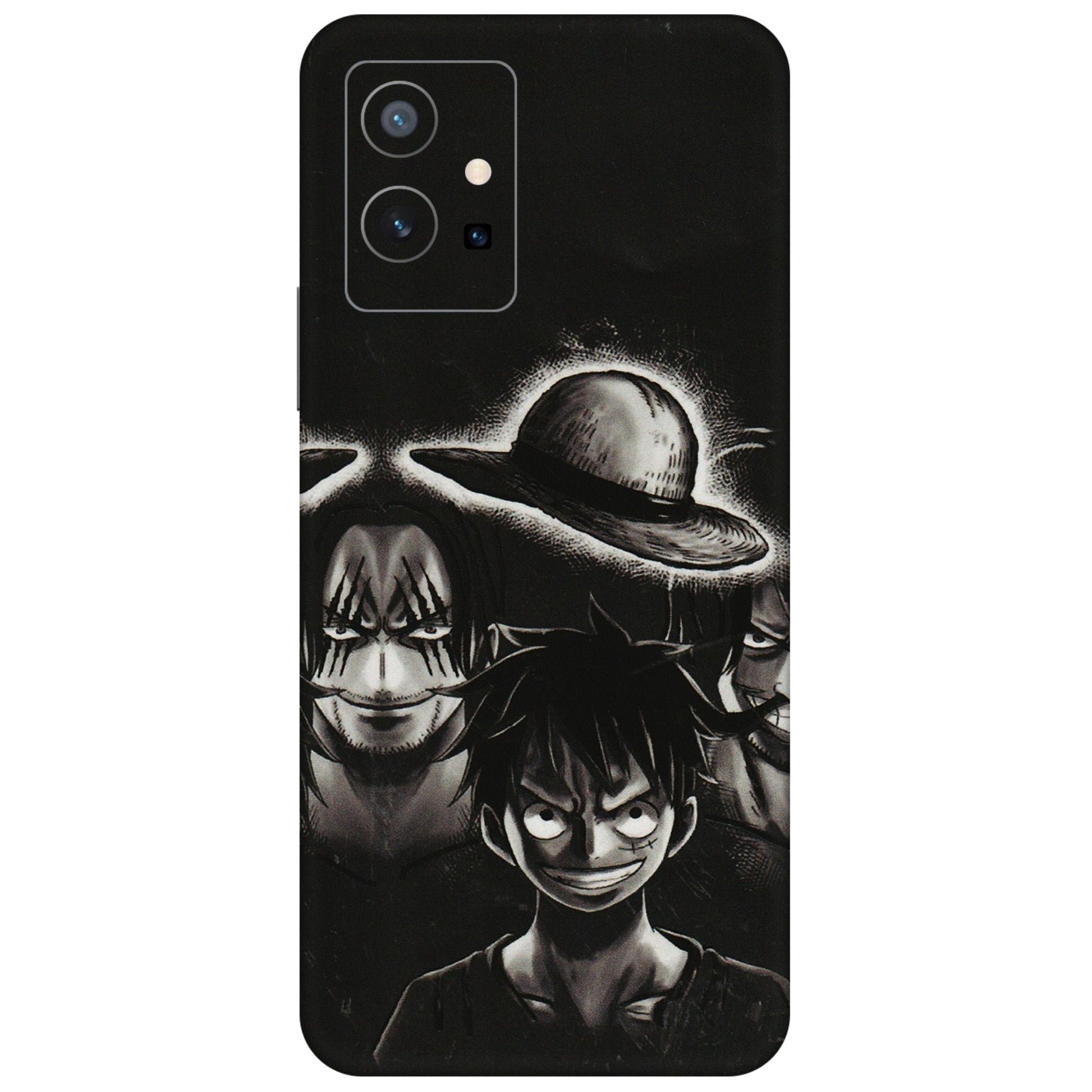 VIVO Z/V/X/T/U/S Series Phone Skins (All Models) - Black Luffy Hat - 3D Embossed Finish (L-57) Vivo T1 (5G)