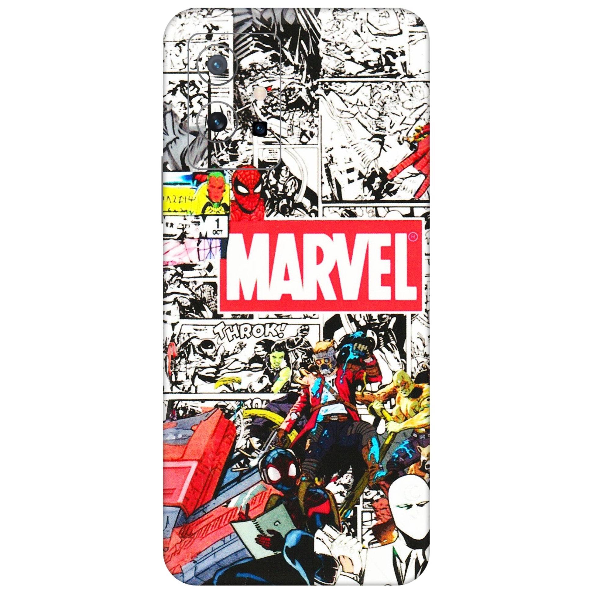 VIVO Z/V/X/T/U/S Series Phone Skins (All Models) - Marvel Colorful Comic - 3D Embossed Finish (L-64) Vivo T1 (5G)