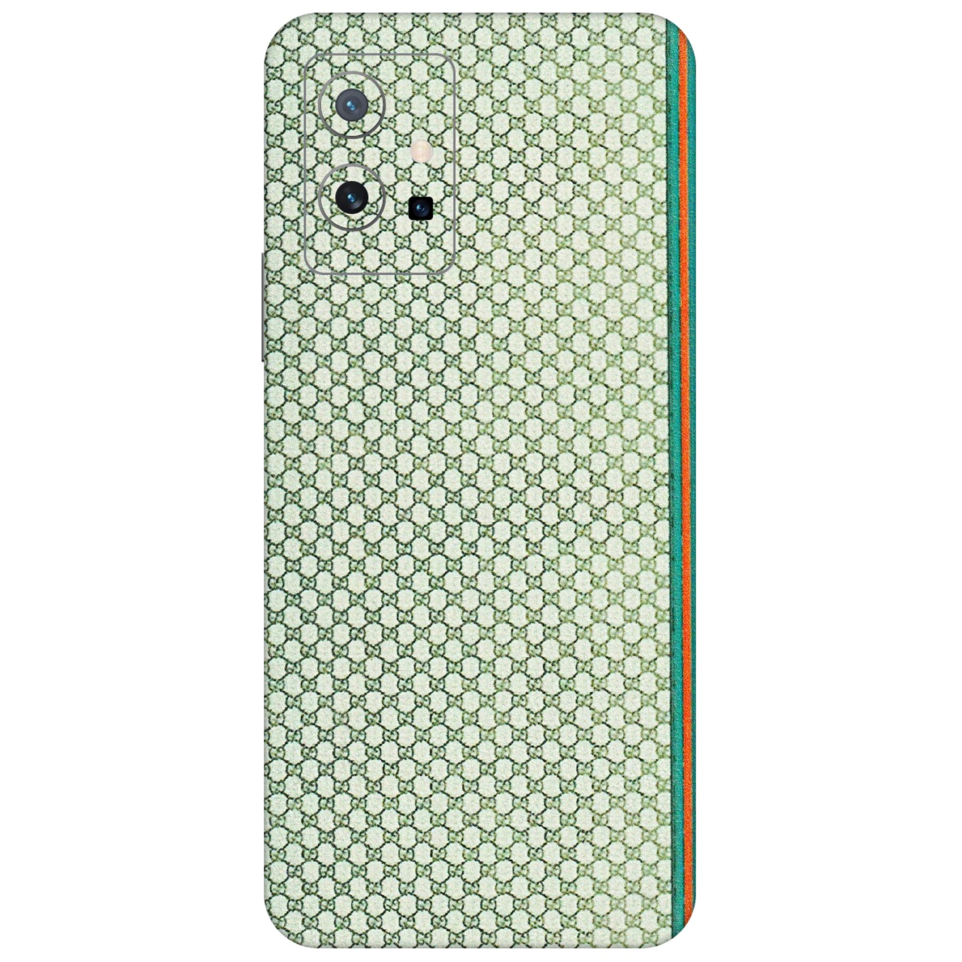 VIVO Z/V/X/T/U/S Series Phone Skins (All Models) - Gucci Fabric Pattern - 3D Embossed Finish (L-73) Vivo T1 (5G)