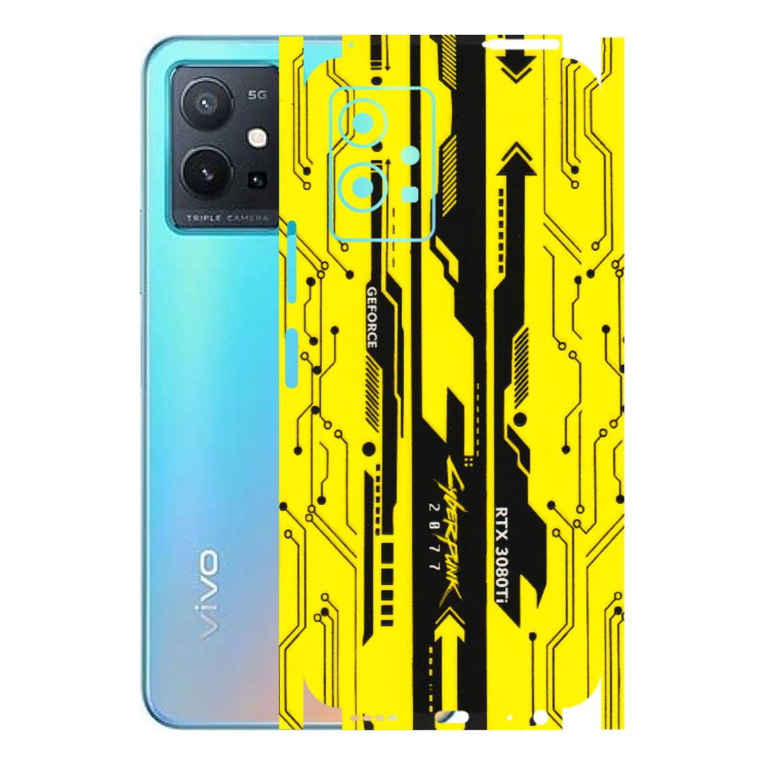 VIVO Z/V/X/T/U/S Series Phone Skins (All Models) - Yellow Cyberpunk - 3D Embossed Finish (L-93) Vivo T1 (5G)