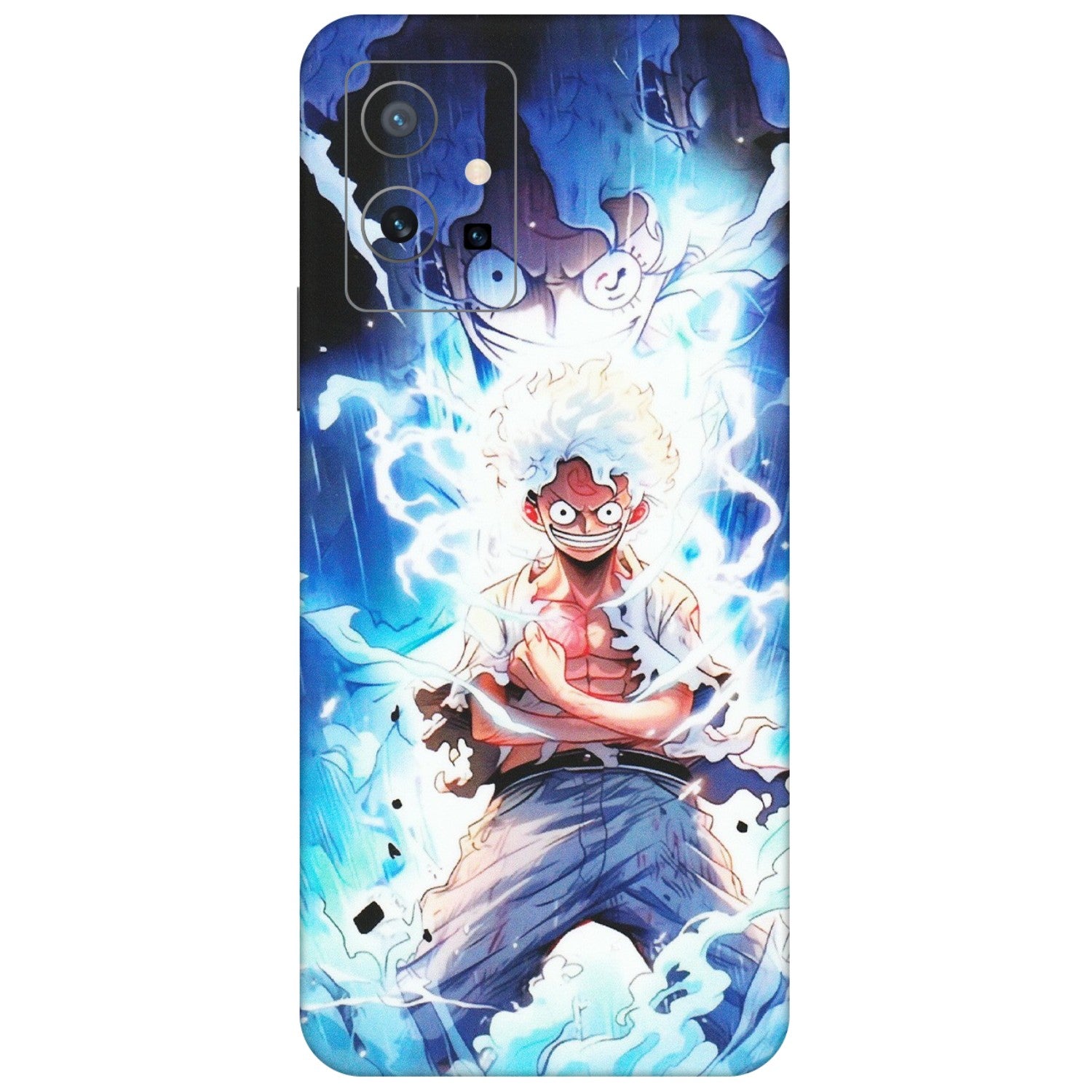 VIVO Z/V/X/T/U/S Series Phone Skins (All Models) - Blue Thunder Luffy Anime - Matte Finish (M-132) Vivo T1 (5G)