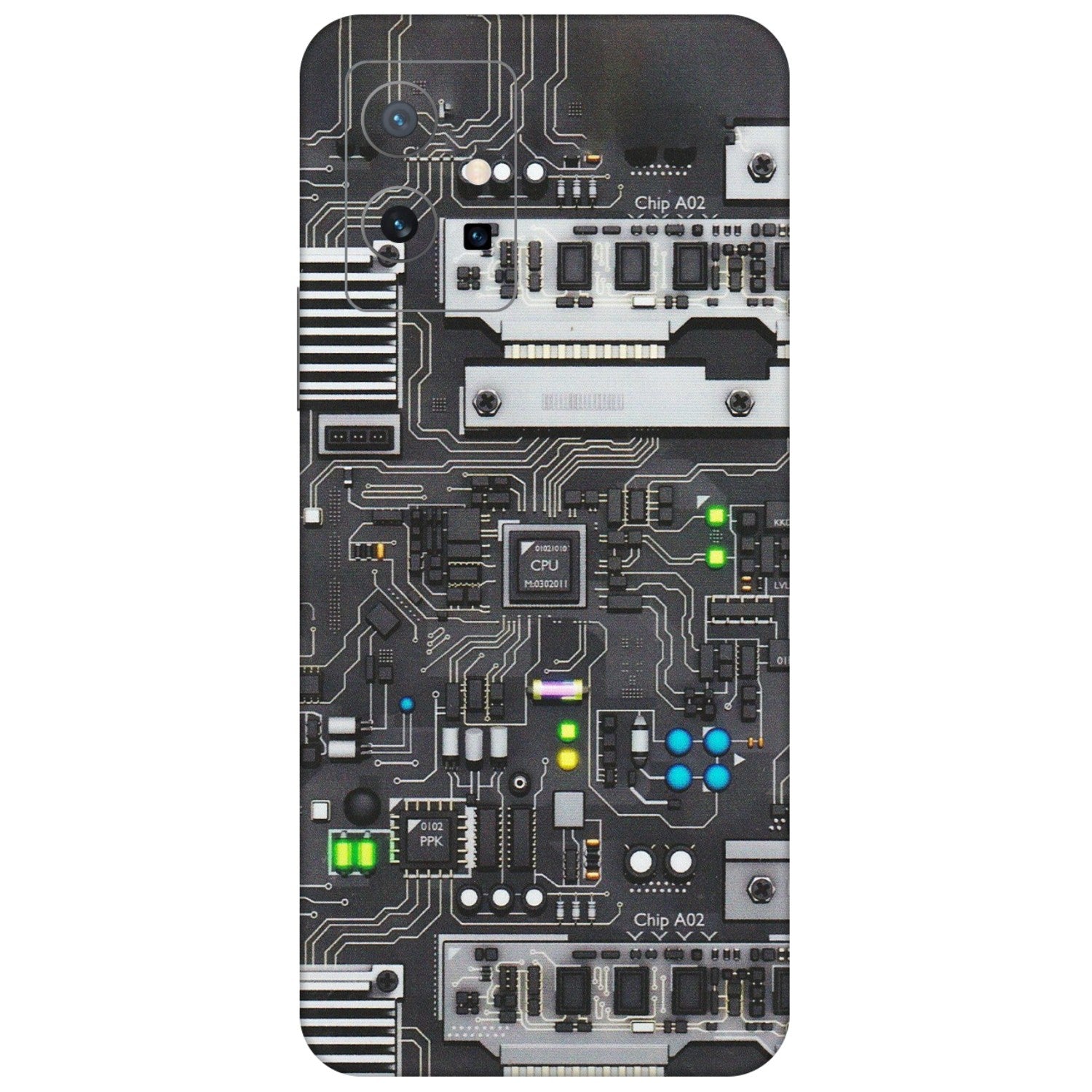 VIVO Z/V/X/T/U/S Series Phone Skins (All Models) - Motherboard Internals - Matte Finish (M-135) Vivo T1 (5G)