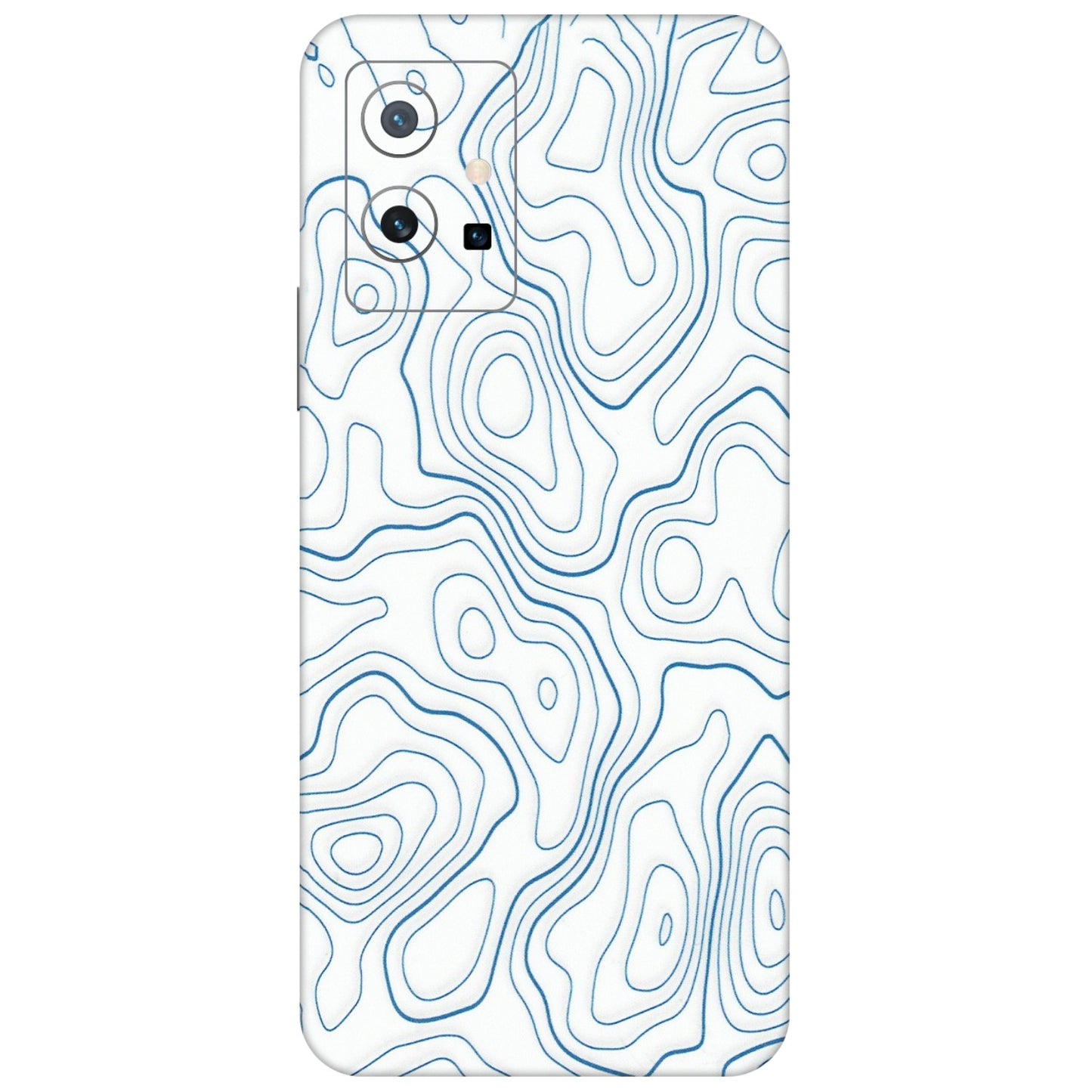 VIVO Z/V/X/T/U/S Series Phone Skins (All Models) - Blue And White Swirls - Matte Finish (M-139) Vivo T1 (5G)