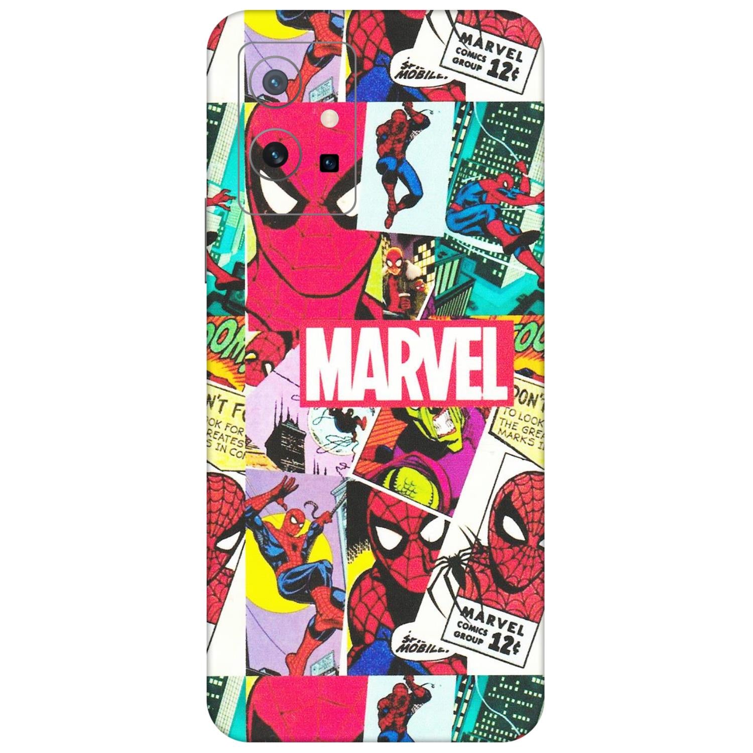 VIVO Z/V/X/T/U/S Series Phone Skins (All Models) - Marvel Comic Spiderman Grafitti - Matte Finish (M-72) Vivo T1 (5G)