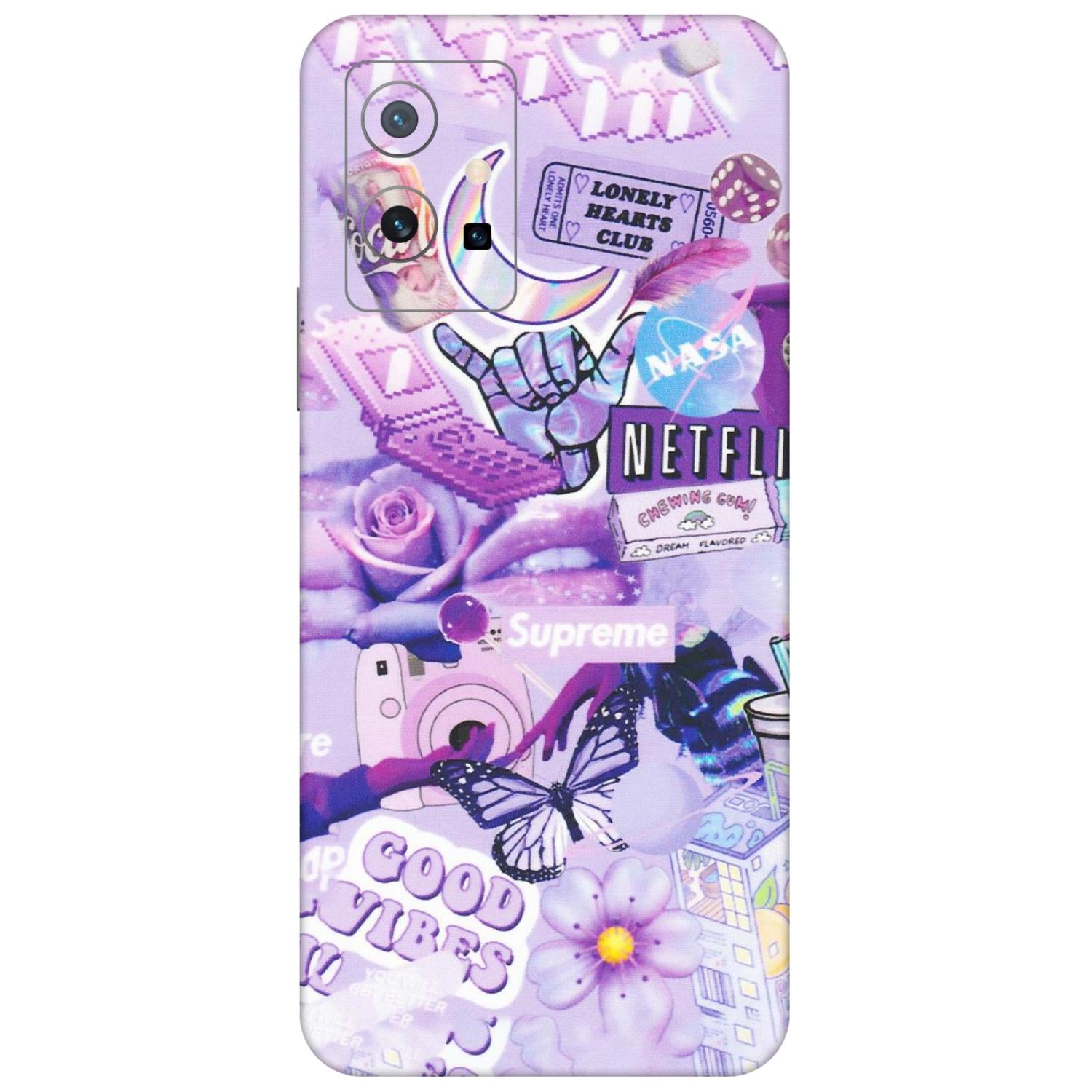 VIVO Z/V/X/T/U/S Series Phone Skins (All Models) - Supreme Purple Magic - Matte Finish (M-88) Vivo T1 (5G)