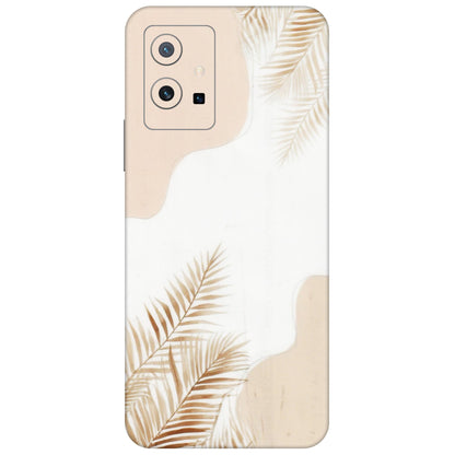 VIVO Z/V/X/T/U/S Series Phone Skins (All Models) - Gold Petals Abstract - Transparent Finish (T-08) Vivo T1 (5G)