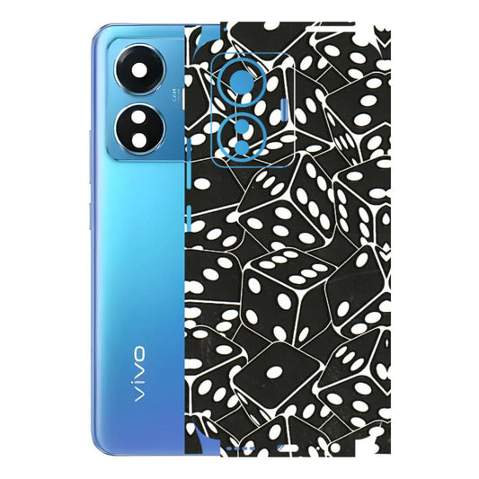 VIVO Z/V/X/T/U/S Series Phone Skins (All Models) - Big Black Dices - 3D Embossed Finish (L-106) Vivo T1