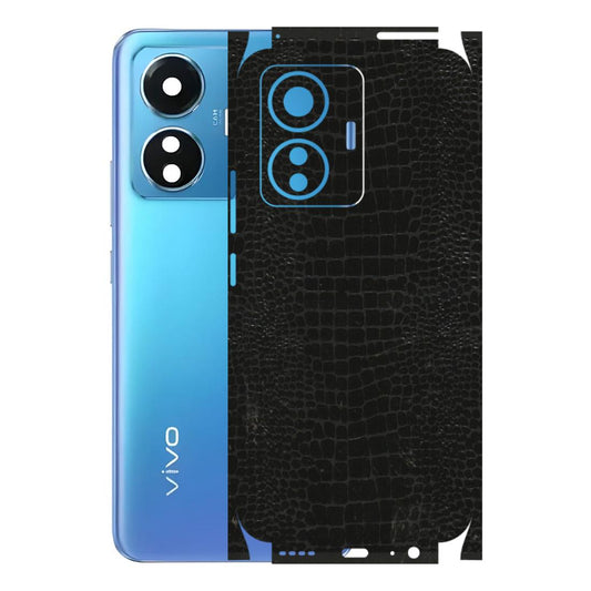 VIVO Z/V/X/T/U/S Series Phone Skins (All Models) - Snake Leather Black - 3D Embossed Finish (L-107) Vivo T1