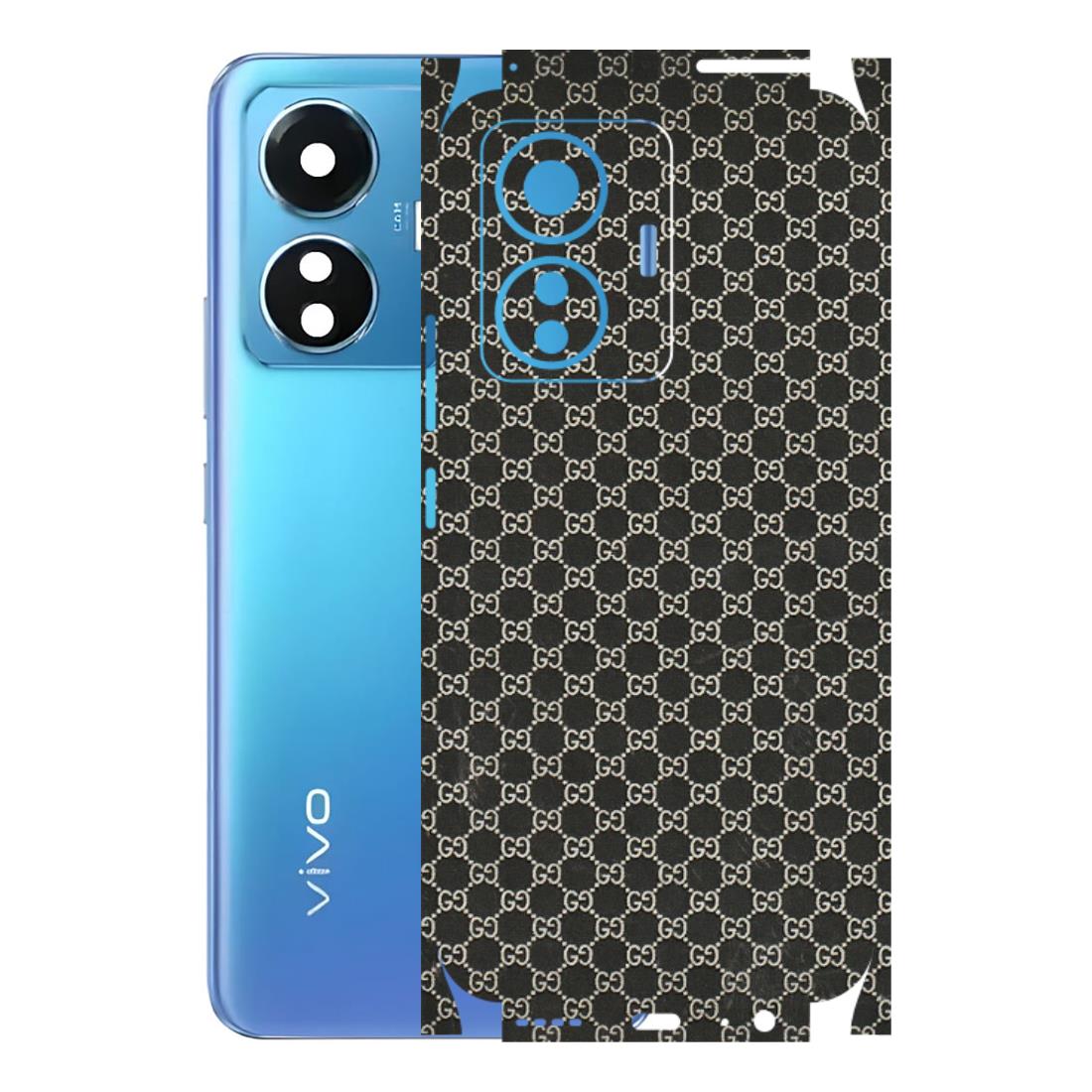 VIVO Z/V/X/T/U/S Series Phone Skins (All Models) - Black G Print - 3D Embossed Finish (L-109) Vivo T1