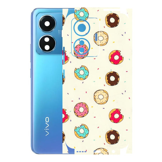 VIVO Z/V/X/T/U/S Series Phone Skins (All Models) - Mini Donuts Doodle Art - 3D Embossed Finish (L-122) Vivo T1