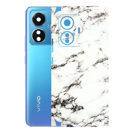 VIVO Z/V/X/T/U/S Series Phone Skins (All Models) - Black and White Marble Texture - 3D Embossed Finish (L-124) Vivo T1