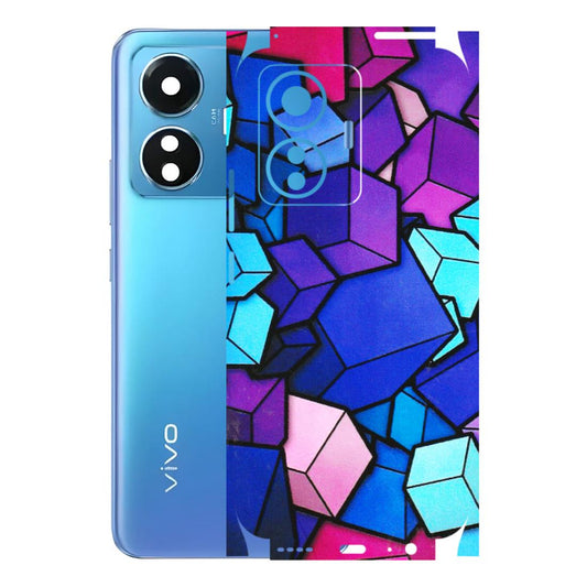 VIVO Z/V/X/T/U/S Series Phone Skins (All Models) - Cube Doodle - 3D Embossed Finish (L-141) Vivo T1