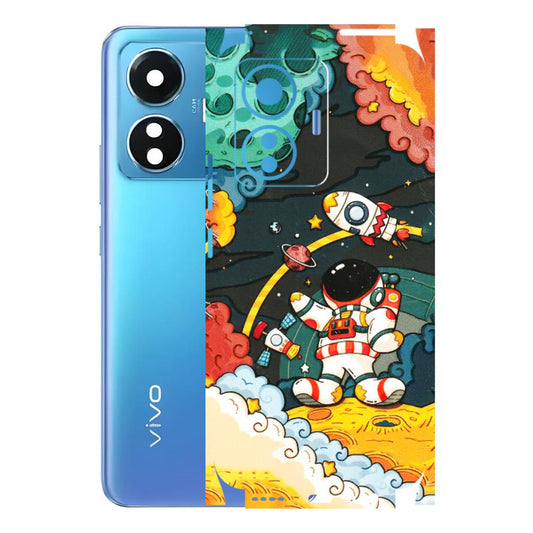 VIVO Z/V/X/T/U/S Series Phone Skins (All Models) - Astronauts & Spaceship - 3D Embossed Finish (L-145) Vivo T1
