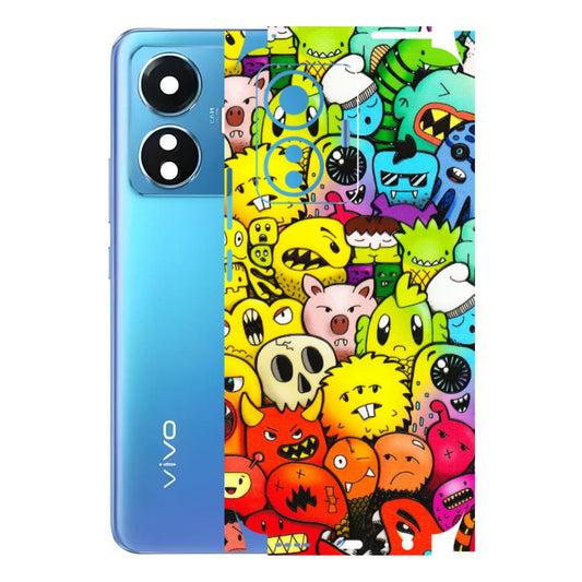 VIVO Z/V/X/T/U/S Series Phone Skins (All Models) - Angry Funkies - 3D Embossed Finish (L-169) Vivo T1